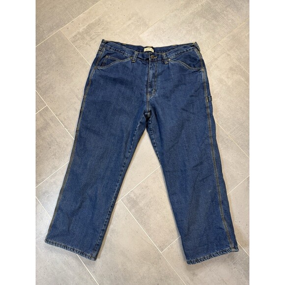 Blue Mountain Fleece Lined Carpenter Jeans Men’s 40x30 Workwear Straight - Picture 1 of 10